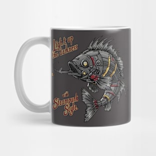 Pescado Steampunk: Elegancia Mecánica para Iluminar la Oscuridad Mug